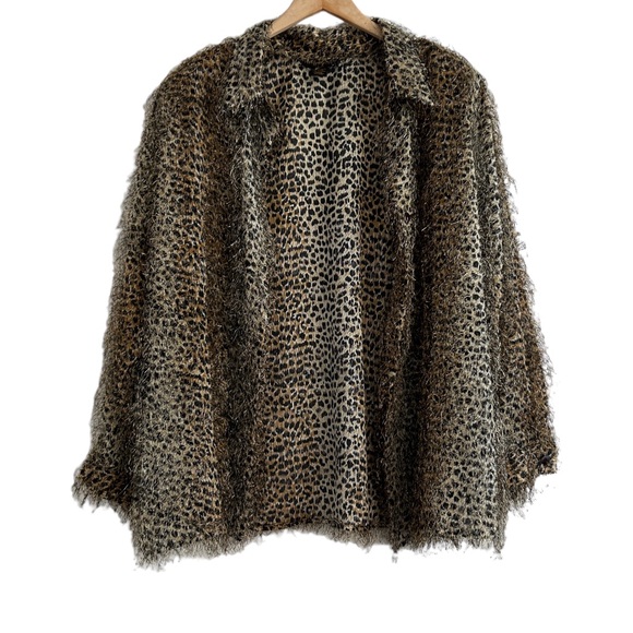 Ashley Stewart Semi Sheer Animal Print Long Sleeve Shirt (24W) - Picture 7 of 16